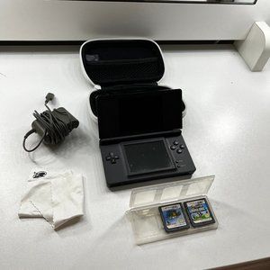 Nintendo DS Lite, Games, Charger & Case Bundle